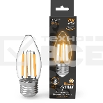 Лампа Filament Свеча 7W 550lm 2700К Е27 LED 1/10/50, фото2