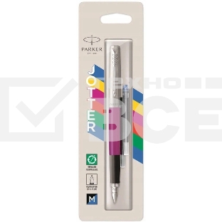 Ручка перьевая Parker Jotter Originals F60 (2096860) Magenta, M, сталь нержавеющая, блистер