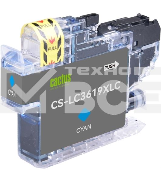 Картридж струйный Cactus CS-LC3619XLC голубой (18.4 мл) для Brother MFC-J2330DW/J2730DW/J3530DW/J3930DW