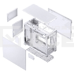 Корпус без блока питания Case JONSBO D31 MESH, Mini-Tower, TG, no fan, 1xUSB-A 3.2 + 1xUSB-C 3.2, mATX, mDTX, mITX White, фото6