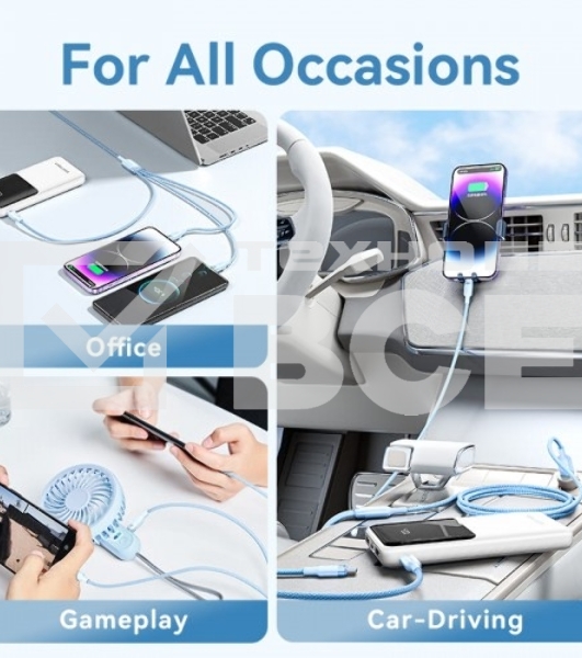 Кабель Vention 3 в 1 USB 2.0 AM/Micro-B, USB-C, Lightning M 1.5м. белый 6A, шт.