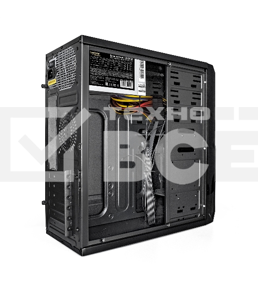 Компьютерный корпус Miditower ExeGate XP-329S-UNS350 (ATX, БП UNS350 с вент. 12см, 2*USB, аудио, черный)