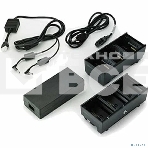 Зарядное устройство для аккумулятора Two 3 slot battery chargers (charges 6 batteries) with power supply and Y cable; ZQ600, QLn or ZQ500. EU power cord included, фото 1