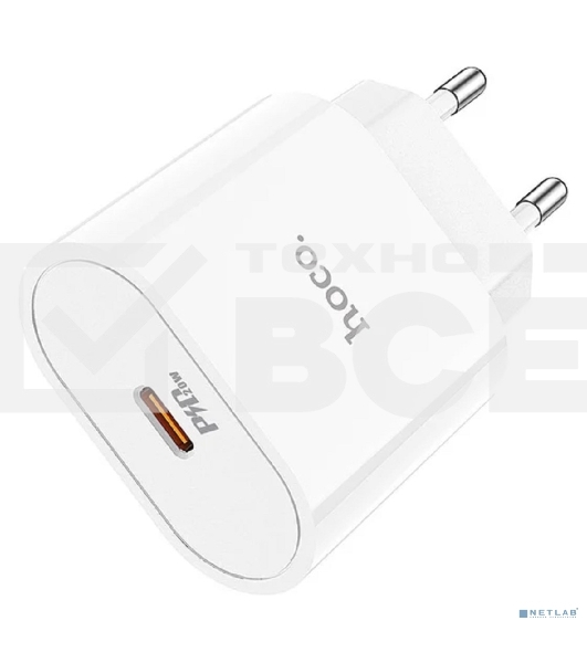 Сетевое зарядное устройство Hoco 20Вт, 3А, QC3.0/PD, 1хType-C, C94A, белый, коробка