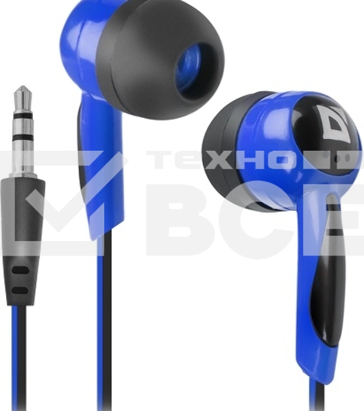 Наушники Defender Basic-604 синий кабель 1,1 м