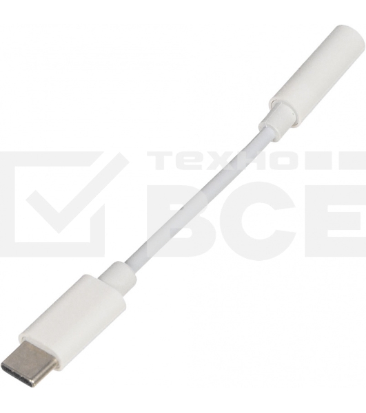 Переходник Buro BHP TPC-JCK USB Type-C (m) Jack 3.5mm (f) белый