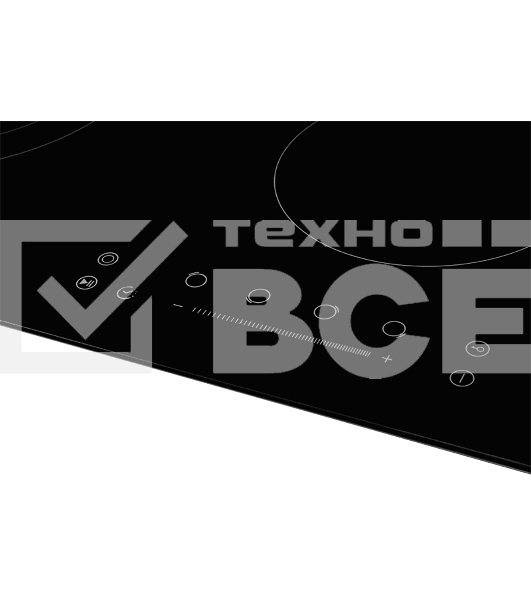 Электрическая варочная поверхность Kuppersberg ECS 623 / ширина 60 см, 4 зоны ускоренного нагрева HI-Light, 1 зона с тройным расширением, 1 зона с двойным расширением, сенсорное управление+слайдер, 5 цифровых дисплея, 9 уровней мощности, автоотключение, з