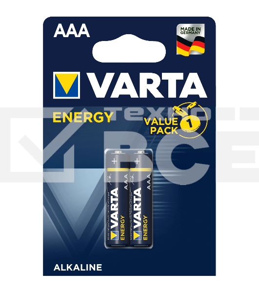Батарейка Varta ENERGY LR03 AAA BL2 Alkaline 1.5V (4103) (2/20/100) (2 шт.)