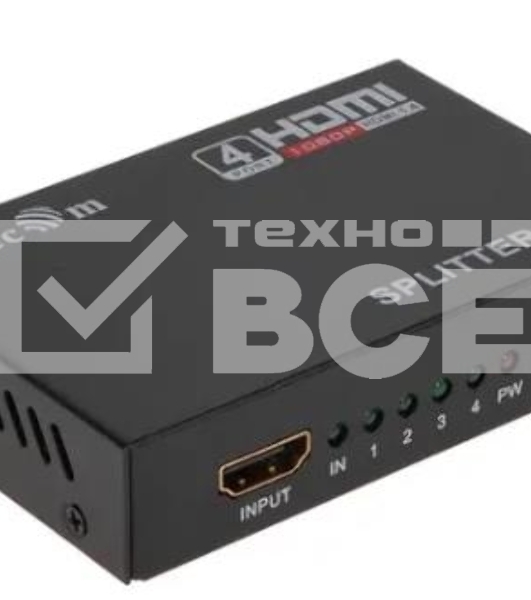 Разветвитель HDMI 1=>4 Telecom <TTS5020>, каскадируемый , 1.4v+3D
