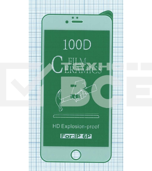 Керамическая пленка (стекло) для Iphone 6/ 6S plus белый