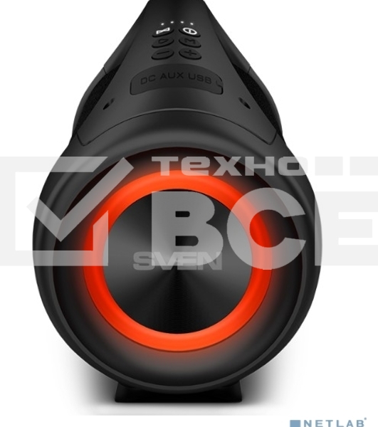 Колонка портативная Sven АС PS-370 черный 40W 2.0 BT