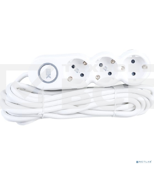 Удлинитель IEK У03В 3 места 2P+PE/5м 3х1,5 мм2 16А/250В UNO