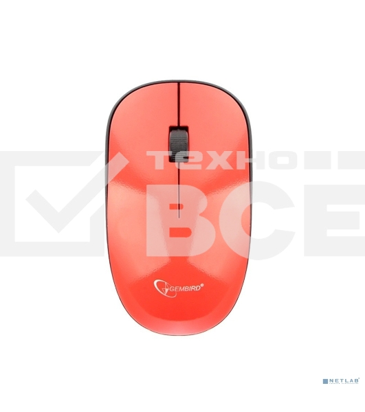 Мышь беспроводная Gembird MUSW-111-CRL коралловый, 1200 dpi, радиоканал, USB, кнопки - 3