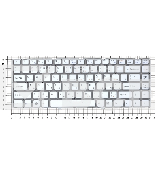 Клавиатура для ноутбука Sony Vaio VPC-EA белая без рамки