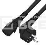 Кабель питания Greenconnect GCR-54377 PROF 2.0m, Евровилка угловая - С13, 3*1,0 мм, черный, фото2