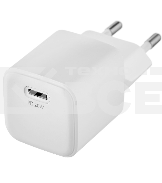 Сетевое зарядное устройство uBear WC20WH01-AD 20W 3A (PD+QC) USB-C универсальное белый