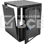 Шкаф ЦМО телекоммуникационный настенный сварной 12U (600  350) съёмные стенки, дверь стекло, чёрный, фото3