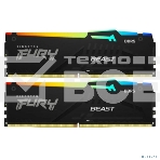 Оперативная память Kingston Fury Beast, DDR5, 16GB (2x8GB), 6000MHz, CL30, с радиаторами, RGB, черный, фото4
