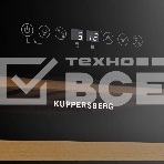 Винный шкаф Kuppersberg RBW 86, встраиваемый, High-Tech, объем 129 л, вместимость 46 бутылок, диапазон температуры 5-22 градусов, сенсорное открытие двери, 4 полки из бука, LCD дисплей, уровень шума 40 дБ, черный, фото 1