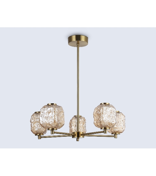 Светильник Ambrella light LH30104/5 SB/TI бронза/янтарь 27W 3000K D660*700