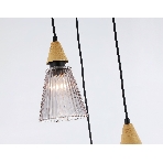 Светильник Ambrella light LH58112/3 BK/LW/SM черный/светлое дерево/дымчатый E14*3 max 40W D270*1200, фото4