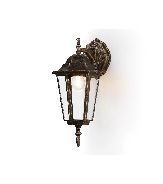 Уличный настенный светильник Ambrella light ST2019 GD/BK/CL золото/черный/прозрачный IP54 E27 max 40W 360*150*210