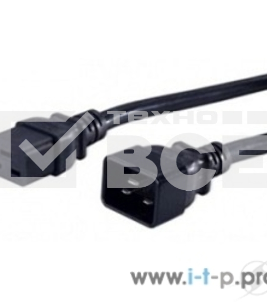 Кабель Hyperline PWC-IEC19-IEC20-1.8-BK Кабель питания IEC 320 C19 - IEC 320 C20 (3x1.5), 1.8 м