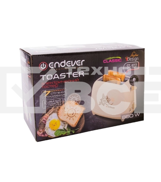 Тостер Endever Skyline ST-107, бежевый