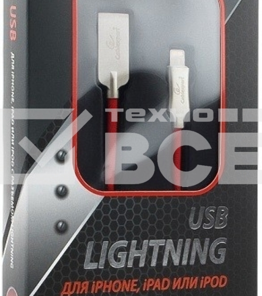 Кабель USB Cablexpert для Apple CC-P-APUSB02R-1.8M, MFI, AM/Lightning, серия Platinum, длина 1.8м, красный, блистер