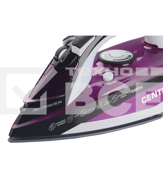 Утюг Centek CT-2344 VIOLET 2400Вт, керамическая подошва, мощный паровой удар, самоочистка, 330мл