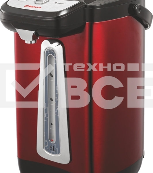 Термопот Sakura SA-1346R 6.0л подсв черн/красн