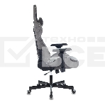 Кресло игровое Zombie VIKING 7 KNIGHT Fabric серый Loft ромбик текстиль/эко.кожа с подголов. крестовина металл, фото3