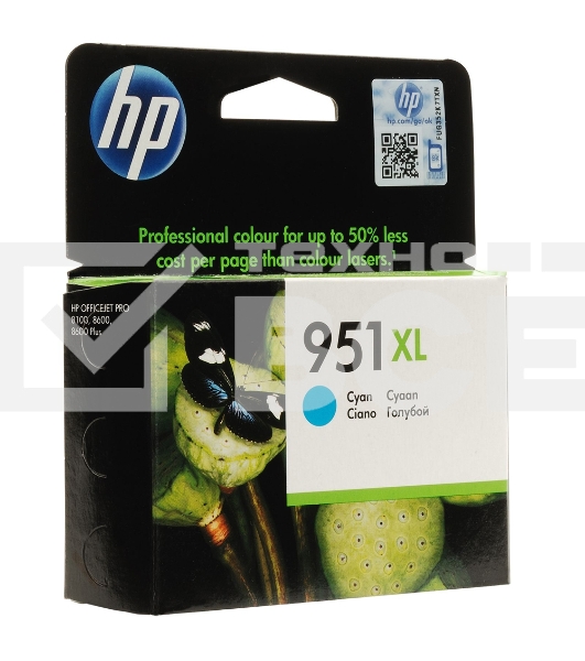 Картридж струйный HP 951XL CN046AE голубой для HP OJ Pro 8100/8600 (1500стр.)