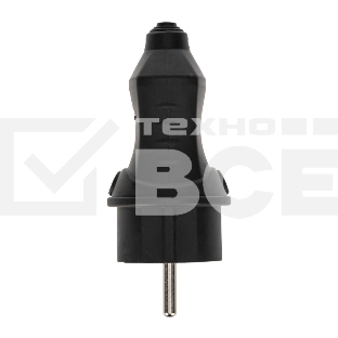 Вилка прямая влагозащищенная 2P+PE 230V, 16 А, IP44 каучук PROconnect