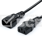 Кабель питания GoPower C14 (m)-C13 (f) 1.8м ПВХ удлинитель черный (1/10/100), фото2