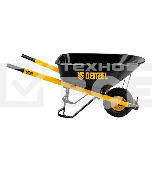 Тачка строительная, усиленная, объем 140 л, 230 кг, колесо 15х6.00-6 Denzel