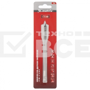 Сверло по дереву перовое Matrix, 6 мм 6-гранный хвостовик