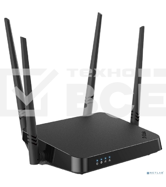 Роутер D-Link DIR-822/RU/E1A, Wireless AC1200 Dual-Band Router with 1 10/100Base-TX WAN port and 4 10/100Base-TX LAN ports.802.11b/g/n compatible, 802.11AC up to 866Mbps,1 10/100Base-TX WAN port, 4 10/100B