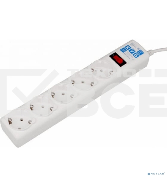 Сетевой фильтр Powercube SPG-B-6-WHITE 1.9м (5 розеток) белый (коробка)