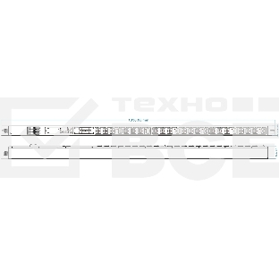 Блок распределения питания Powercom PDU-32AVMS24-18C3-6C9-3P верт.размещ. 18xC13 6xC19 с сетевым мониторингом 3x32A EN 60309 2м