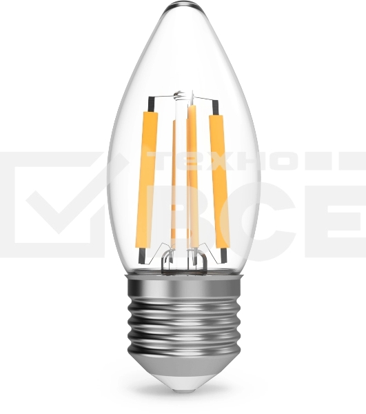 Лампа Filament Свеча 7W 550lm 2700К Е27 LED 1/10/50