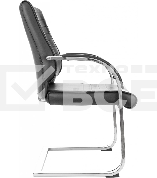 Кресло компьютерное Бюрократ T-8010-LOW-V/BLACK черный, искусственная кожа