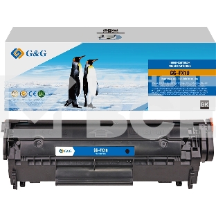 Картридж лазерный G&G GG-FX10 Q2612A/FX9/FX10 черный (2000стр.) для HP LJ 1010/1012/1015/1018/1020/1022/1022n/1022nw/3015/3020/3030/3050/3052/3055/M1005 MFP/M1300 MFP/1319f MFP