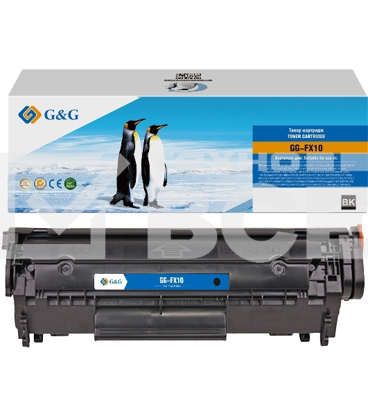Картридж лазерный G&G GG-FX10 Q2612A/FX9/FX10 черный (2000стр.) для HP LJ 1010/1012/1015/1018/1020/1022/1022n/1022nw/3015/3020/3030/3050/3052/3055/M1005 MFP/M1300 MFP/1319f MFP