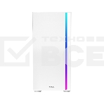 Корпус без блока питания PCCooler LM300 ARGB WH, Tempered Glass Mid Tower, белый, ABS, TG, SPCC, 1x120mm ARGB mATX, ITX 170/330/mm 2x2.5