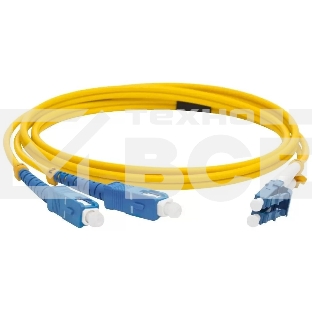 Кабель Патч-корд Lanmaster LAN-2LC-2SC/SU-3.0 2xOS2 LC дуплекс-SC дуплекс 3м LSZH оранжевый
