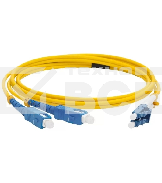 Кабель Патч-корд Lanmaster LAN-2LC-2SC/SU-3.0 2xOS2 LC дуплекс-SC дуплекс 3м LSZH оранжевый