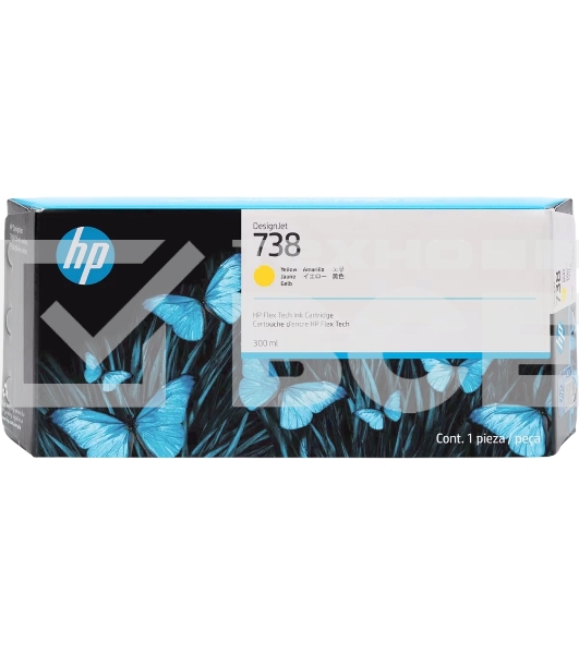 Картридж струйный HP 738 300-ml Yellow DesignJet Ink Cartridge