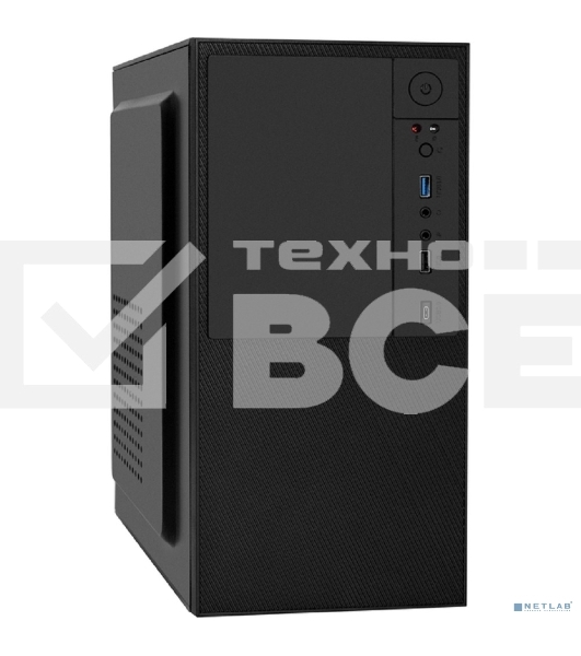 Компьютерный корпус Minitower ExeGate BAA-308UC-AAA450 (mATX, БП AAA450 с вент. 8см, 1хUSB/1хUSB 3.0/1хTypeC, HD Audio, черный)