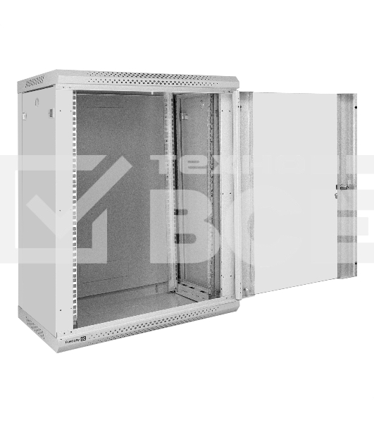 Шкаф телекоммуникационный 19' настенный 15U ExeGate EC-WM-15U.450.G.GREY (19”, 15U, 600x450x769mm (ШхГхВ), передняя дверь закаленное стекло, съемные боковые панели, пыле- и влагозащита IP23, светло-серый RAL 7035, 2 коробки)